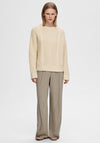 Selected Femme Brianne Chunky Cable Knit Sweater, Birch