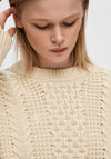 Selected Femme Brianne Chunky Cable Knit Sweater, Birch