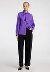 Selected Femme Cassia Scarf Neck Shirt, Purple