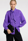 Selected Femme Cassia Scarf Neck Shirt, Purple