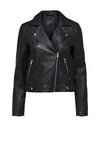 Selected Femme Katie Leather Jacket, Black
