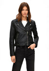 Selected Femme Katie Leather Jacket, Black