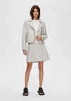 Selected Femme Katie Leather Jacket, Egret