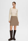 Selected Femme Anna Crew Neck Stripe T-Shirt, Oatmeal