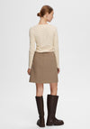 Selected Femme Anna Crew Neck Stripe T-Shirt, Oatmeal