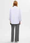 Selected Femme Nova Oxford Oversize Shirt, Bright White & Endless Sky