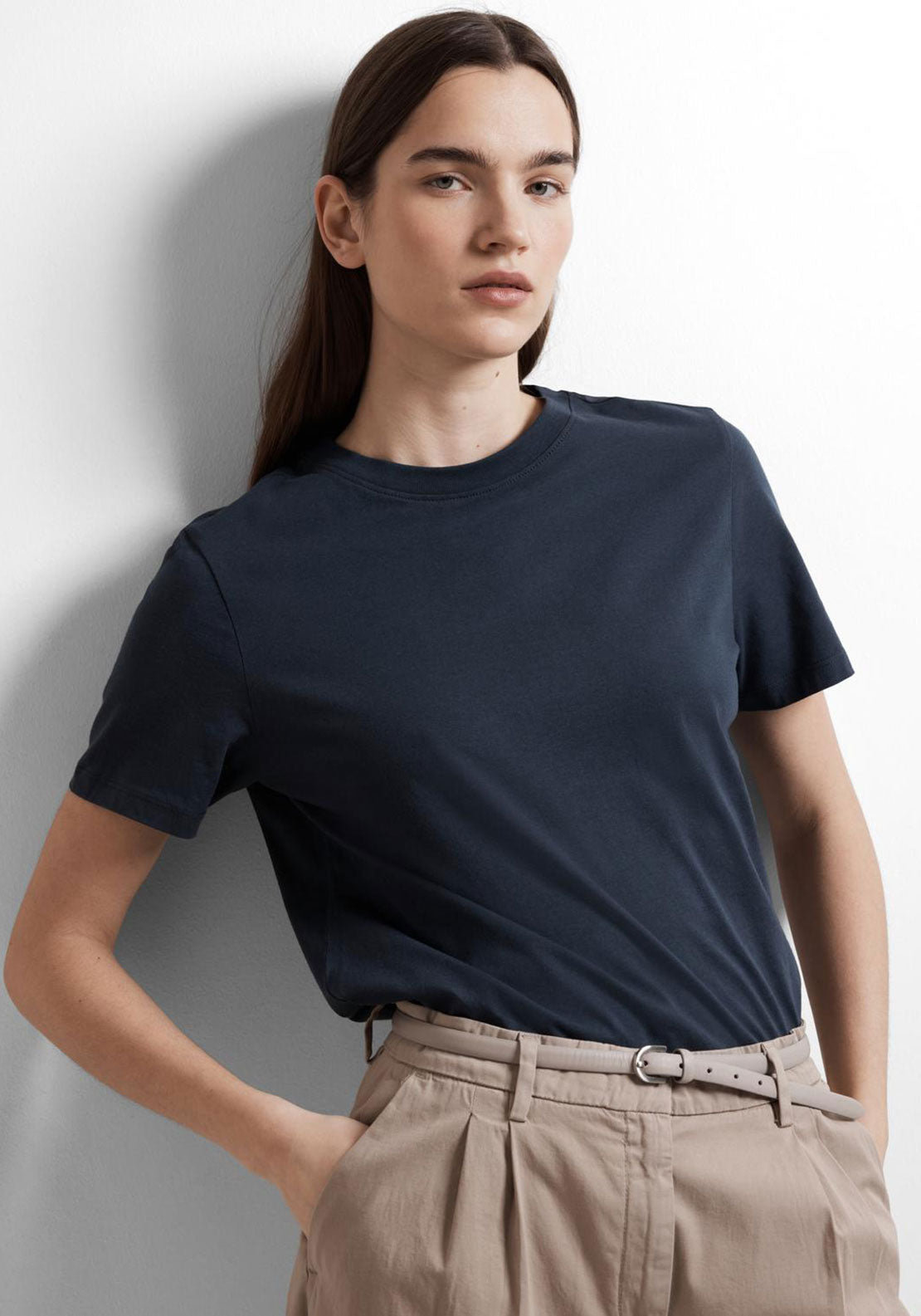 Selected Femme Essential T-Shirt, Navy