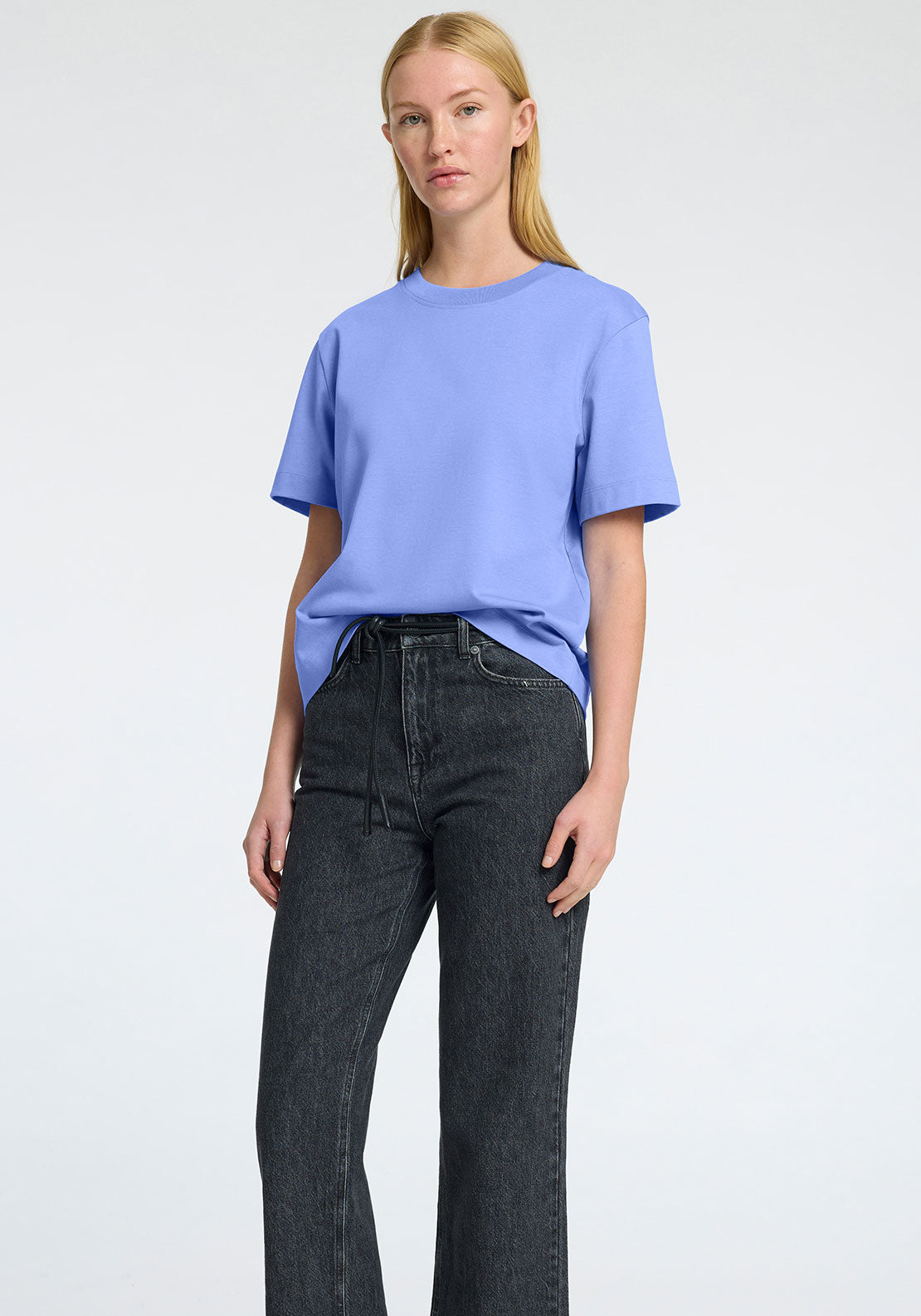 Selected Femme Boxy T-Shirt, Cornflower Blue
