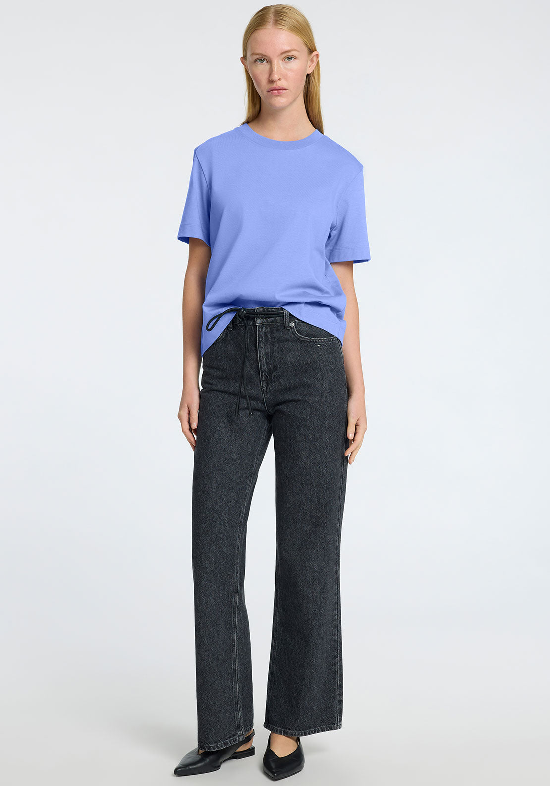 Selected Femme Boxy T-Shirt, Cornflower Blue