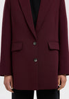 Selected Femme Frita Oversized Blazer, Wine