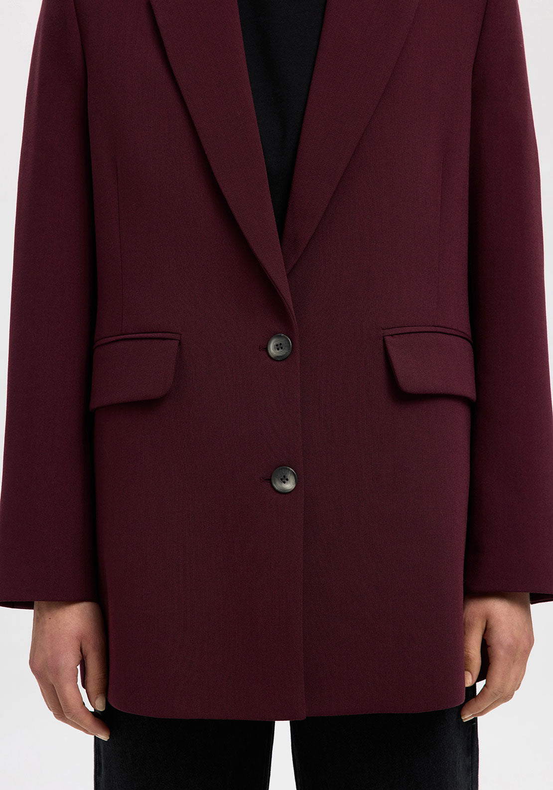Selected Femme Frita Oversized Blazer, Wine