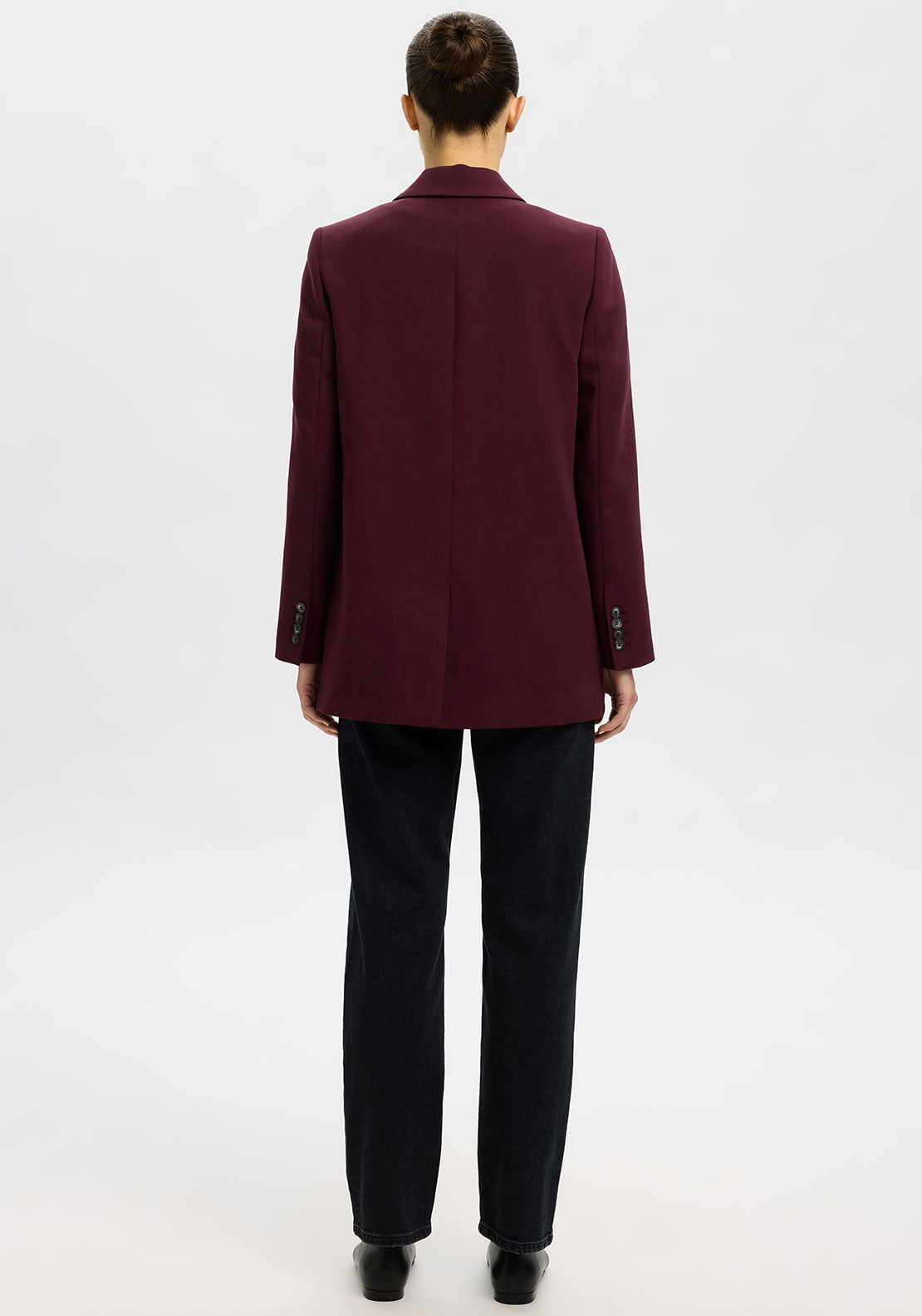 Selected Femme Frita Oversized Blazer, Wine