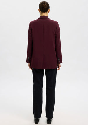 Selected Femme Frita Oversized Blazer, Wine