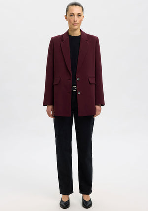 Selected Femme Frita Oversized Blazer, Wine