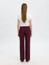 Selected Femme Rita Wide Leg Trousers, Wine