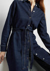 Selected Femme Dagmar Midi Denim Shirt Dress, Dark Blue Denim