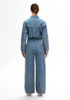 Selected Femme Marley Denim Jumpsuit, Mid Blue Denim