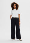 Selected Femme Merla Extra Wide Trouser, Dark Blue