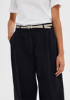 Selected Femme Merla Extra Wide Trouser, Dark Blue
