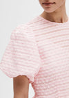 Selected Femme Rochelle Ballon Sleeve Midi Dress, Cradle Pink