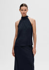 Selected Femme Lena Halterneck Top, Dark Sapphire