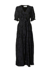 Selected Femme Cathi-Sadie Floral Embossed Maxi Dress, Dark Sapphire