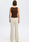 Selected Femme Rita Wide Leg Trousers, Beige