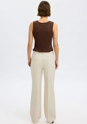 Selected Femme Rita Wide Leg Trousers, Beige