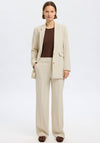 Selected Femme Rita Wide Leg Trousers, Beige