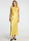 Selected Femme Selene Cowl Back Satin Dress, Yellow