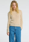 Selected Femme Niva Crochet Sweater, Cream