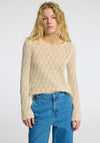 Selected Femme Niva Crochet Sweater, Cream