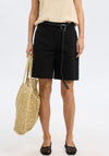 Selected Femme Vienna High Rise Wide Shorts, Black