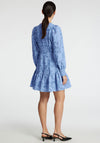 Selected Femme Calli Sadie Shirt V Neck Dress, Blue