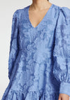 Selected Femme Calli Sadie Shirt V Neck Dress, Blue