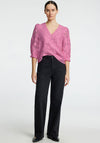 Selected Femme Cathi Floral Embossed Blouse, Pink