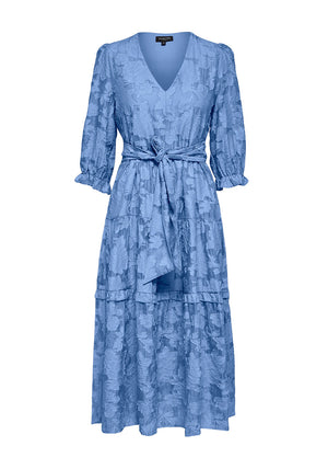 Selected Femme Sadie V Neck Midi Smock Dress, Blue