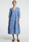 Selected Femme Sadie V Neck Midi Smock Dress, Blue
