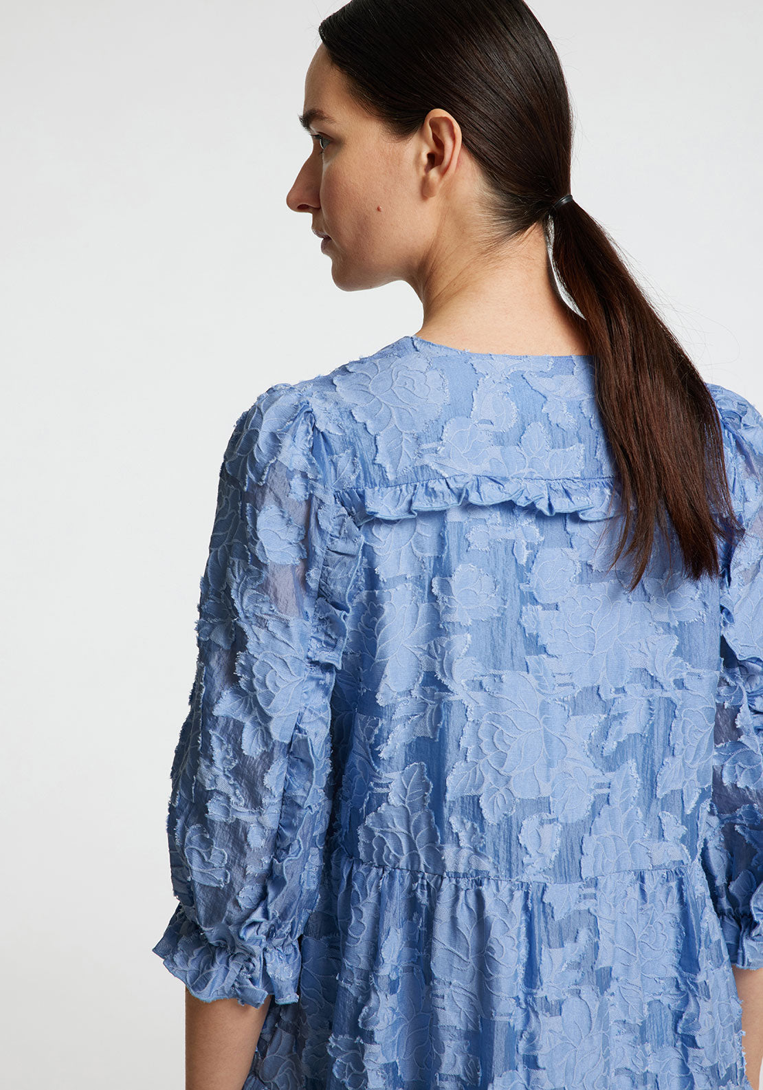 Selected Femme Sadie V Neck Midi Smock Dress, Blue