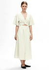 Selected Femme Vittoria Striped Midi Dress, Snow White & Sage