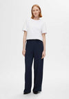 Selected Femme Tinni Wide Leg Trousers, Dark Saphire