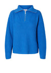 Selected Femme Bloomie Half Zip Knit Jumper, Super Sonic