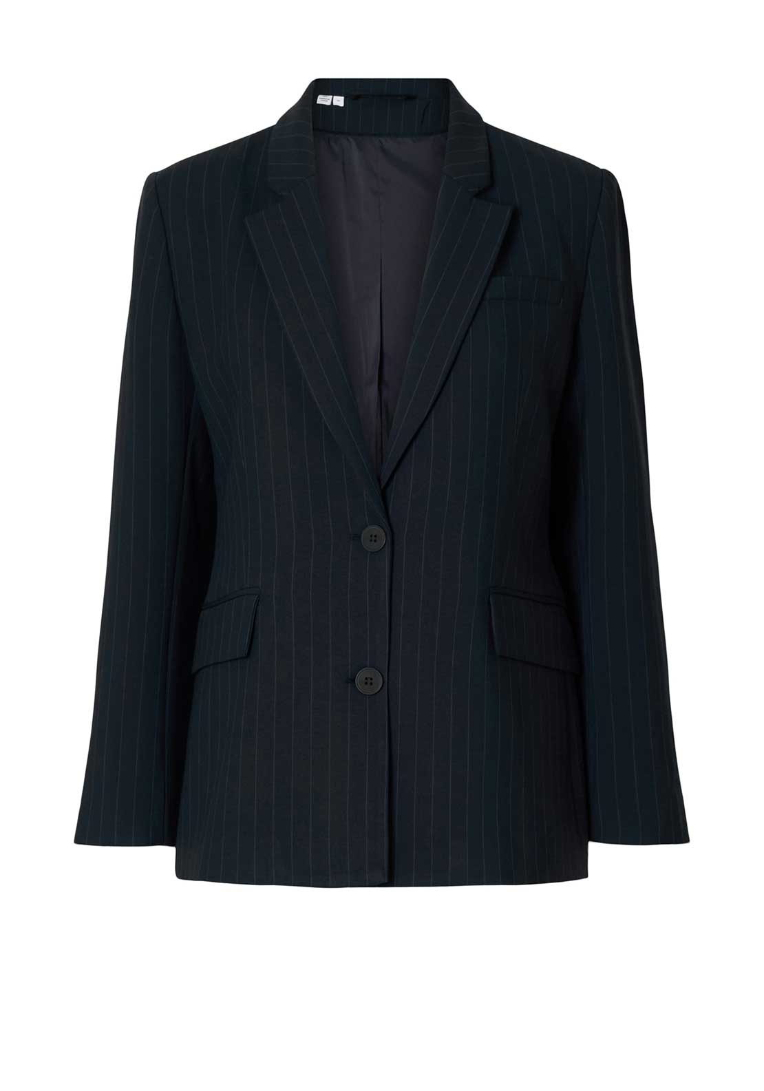 Selected Femme Rita Pinstripe Blazer, Navy