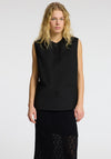 Selected Femme Fabbi Buttoned Waistcoat, Black