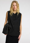 Selected Femme Fabbi Buttoned Waistcoat, Black
