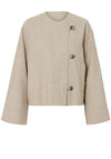 Selected Femme Victoria Buttoned Jacket, Beige