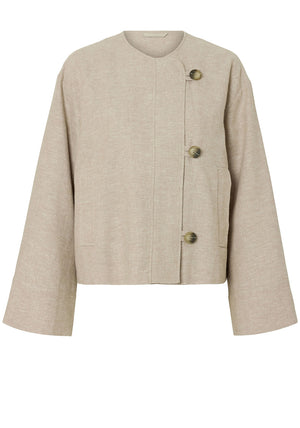 Selected Femme Victoria Buttoned Jacket, Beige
