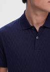 Selected Homme Oro Jacquard Polo Shirt, Sky Captain