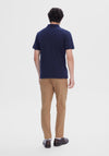 Selected Homme Oro Jacquard Polo Shirt, Sky Captain