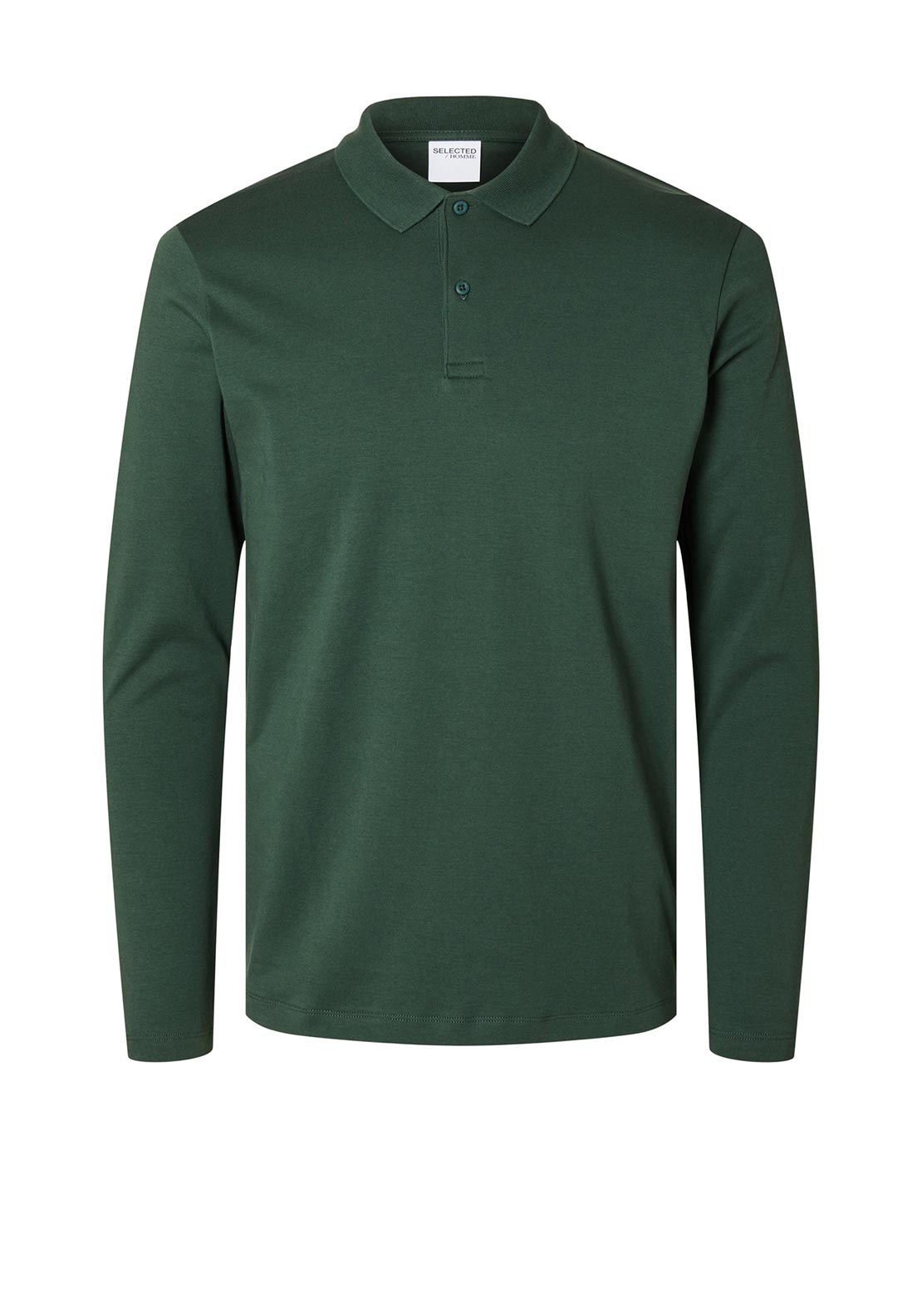 Selected Homme Paris Long Sleeve Polo Shirt, Sycamore